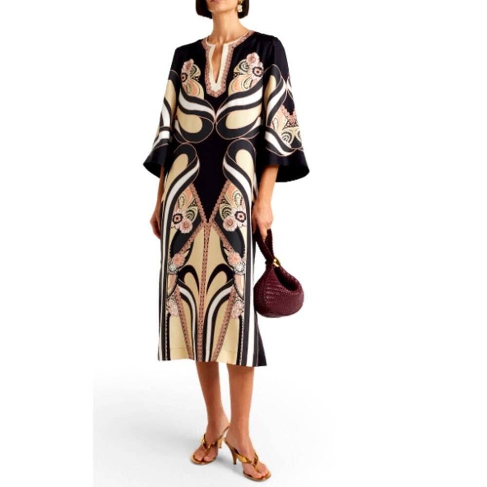 La DoubleJ Silk Twill Kaftan Pale Pink Size XS